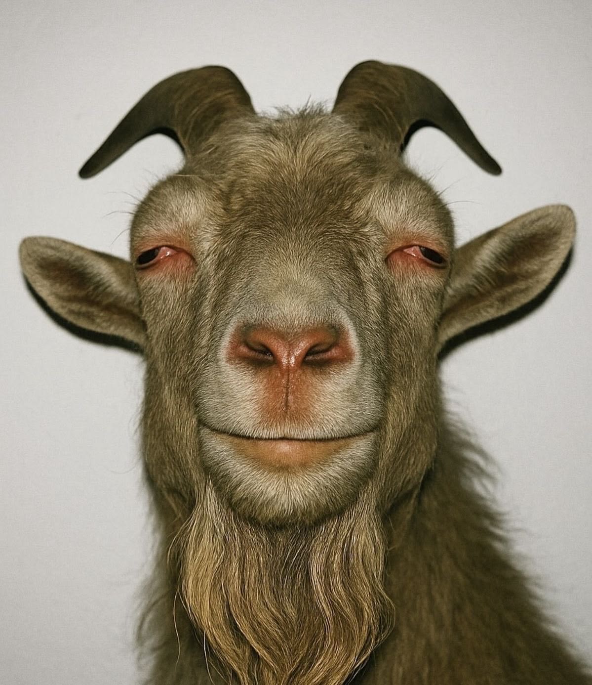 An extremely confident-looking goat